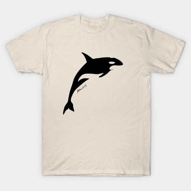 Orca (Ocean silhouettes collection) T-Shirt by InitialArt